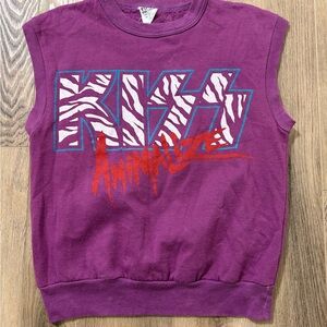 Vintage 80s Graphic KISS Band Sleeveless Top